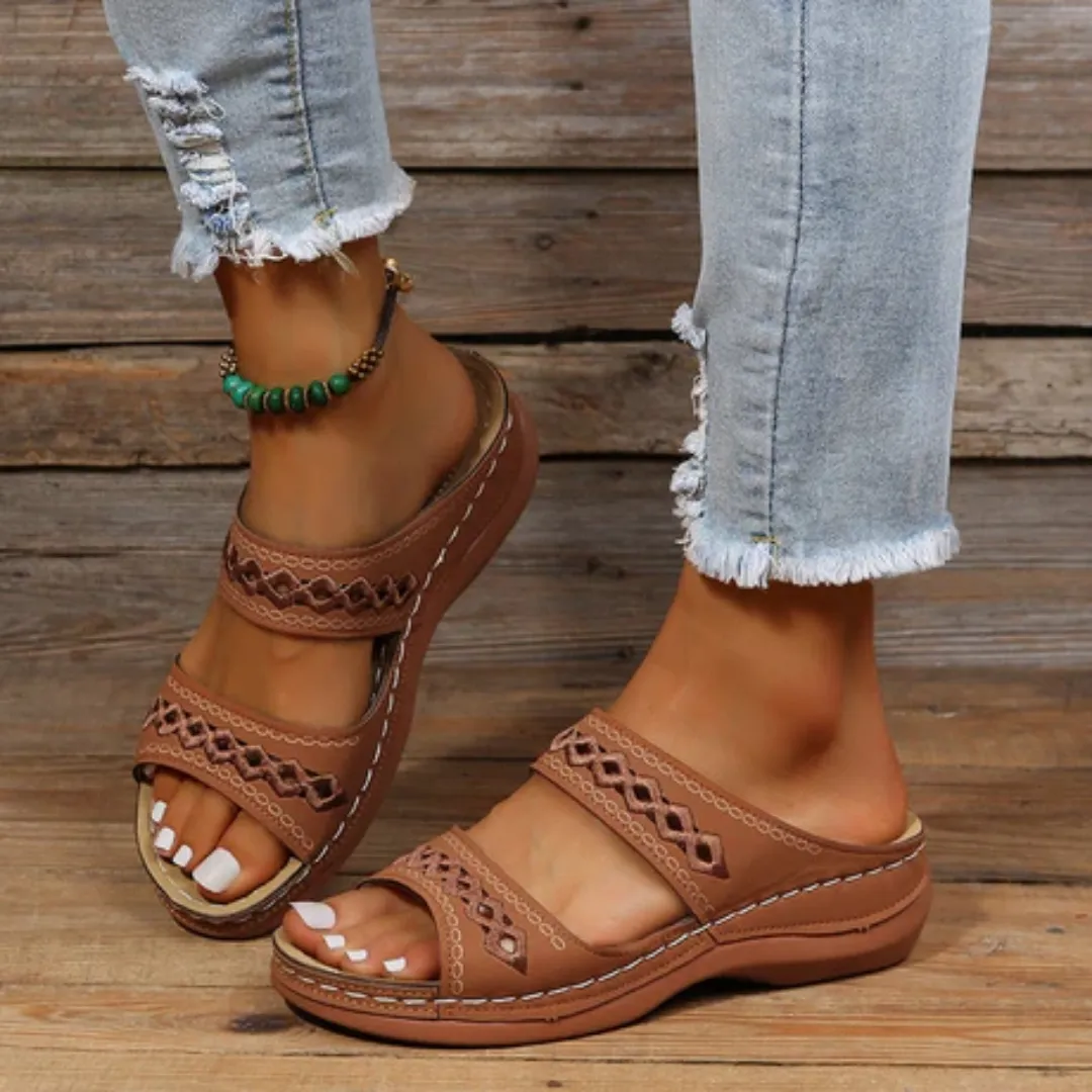 Women's Summer Boho Slip On Sandals | Walking