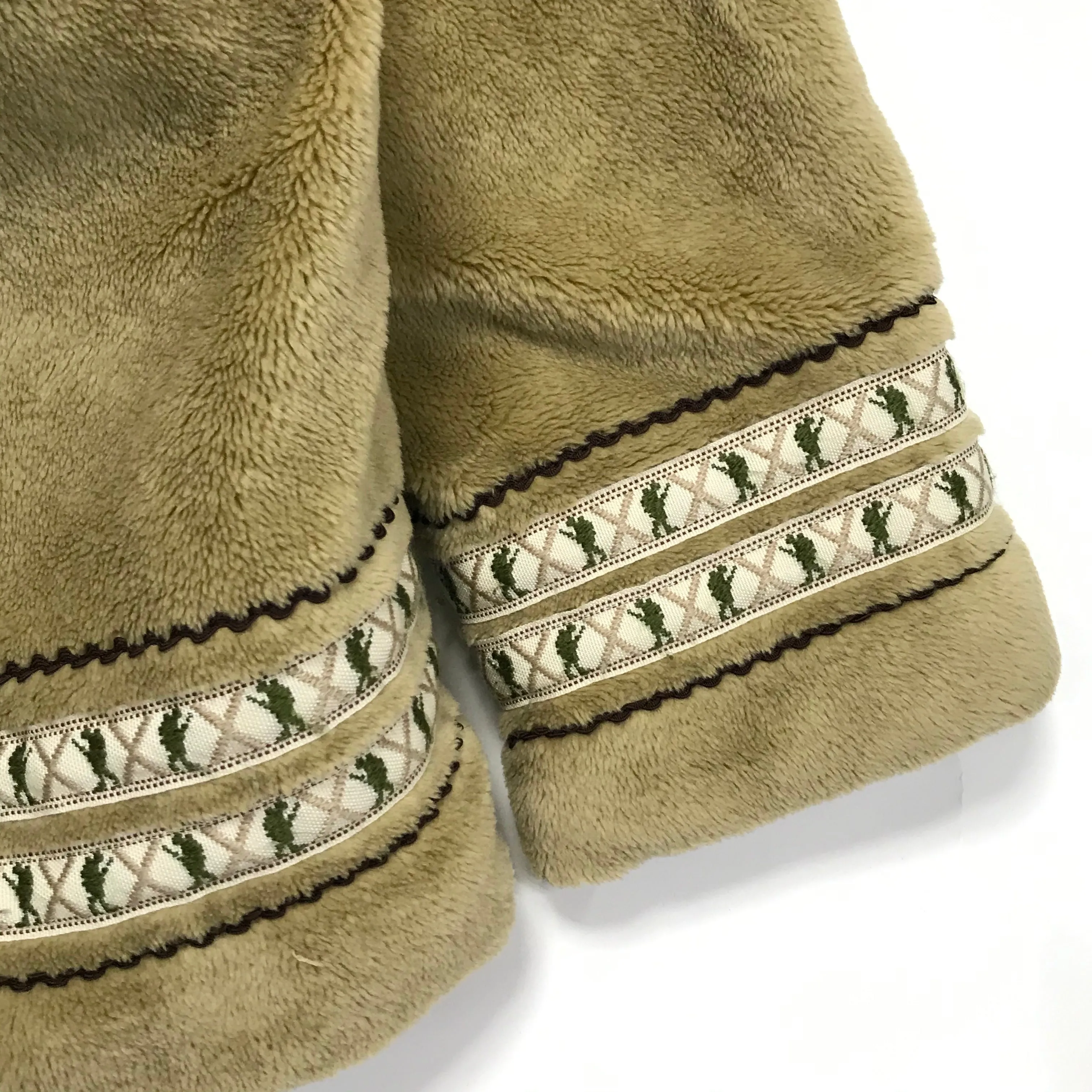 [XL] A Bathing Ape Bape Foot Soldier Fleece Eskimo Jacket Beige