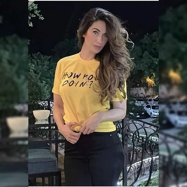 Yellow How You Doing Cotton T-Shirt For Womens