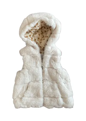 Zara fur vest size 12-18m
