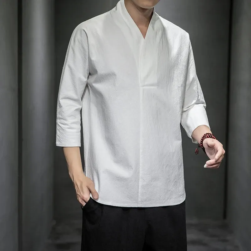 ZhenShan Traditionelles Herren-Kimono-Shirt