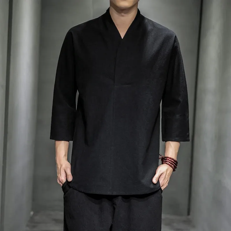 ZhenShan Traditionelles Herren-Kimono-Shirt