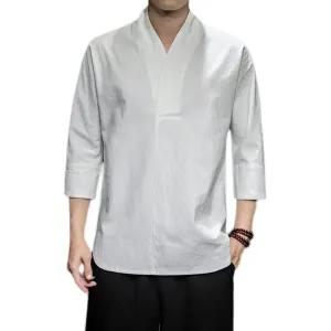 ZhenShan Traditionelles Herren-Kimono-Shirt