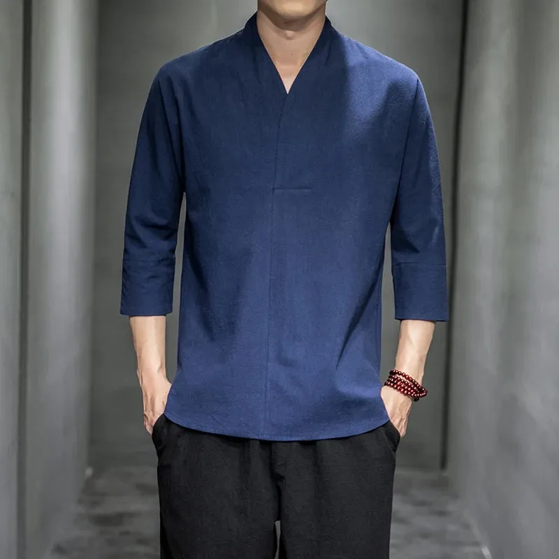 ZhenShan Traditionelles Herren-Kimono-Shirt