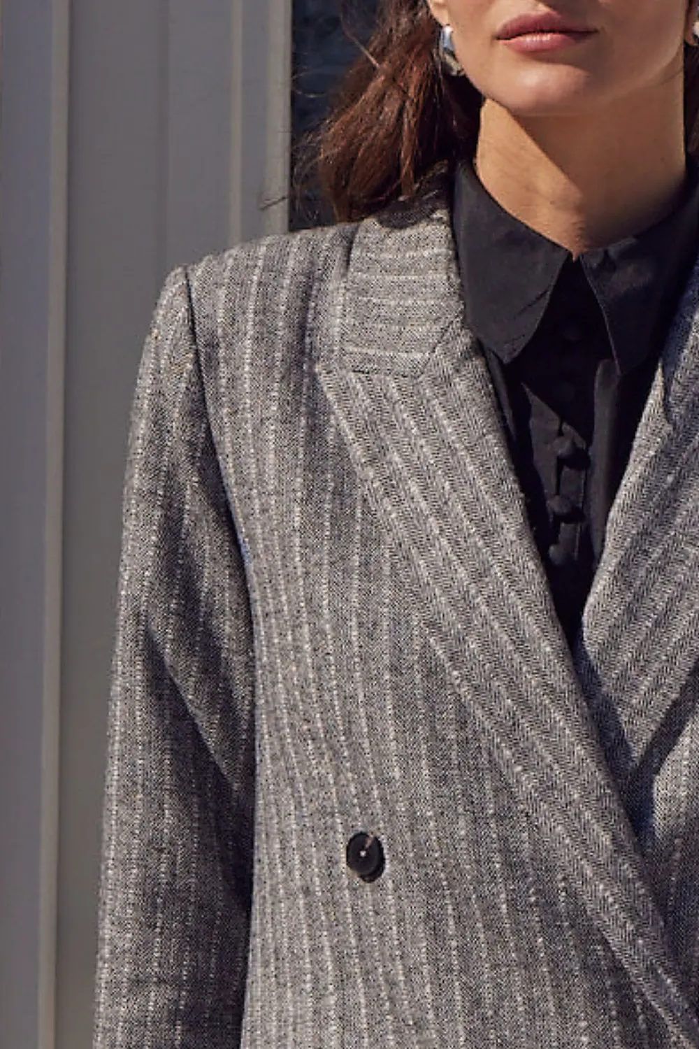 Zoe Kratzmann, Catalysis Jacket | Herringbone Pinstripe