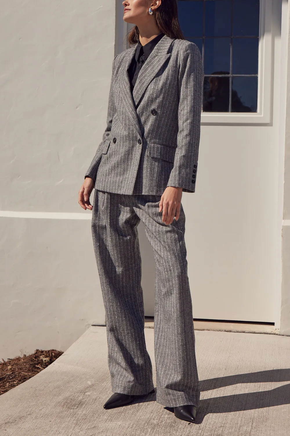 Zoe Kratzmann, Catalysis Jacket | Herringbone Pinstripe