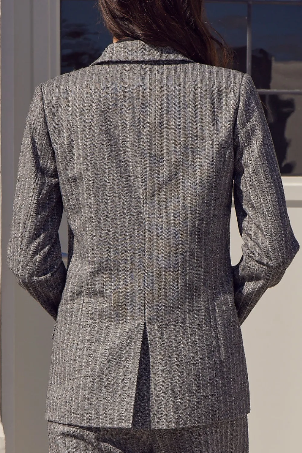 Zoe Kratzmann, Catalysis Jacket | Herringbone Pinstripe