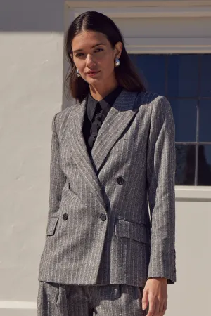 Zoe Kratzmann, Catalysis Jacket | Herringbone Pinstripe