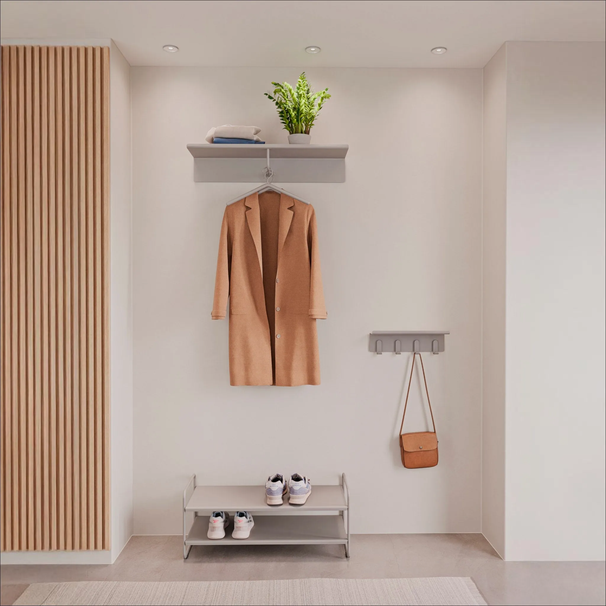 ZONE DENMARK A-Coat Coat Rack, L80cm, Soft Grey